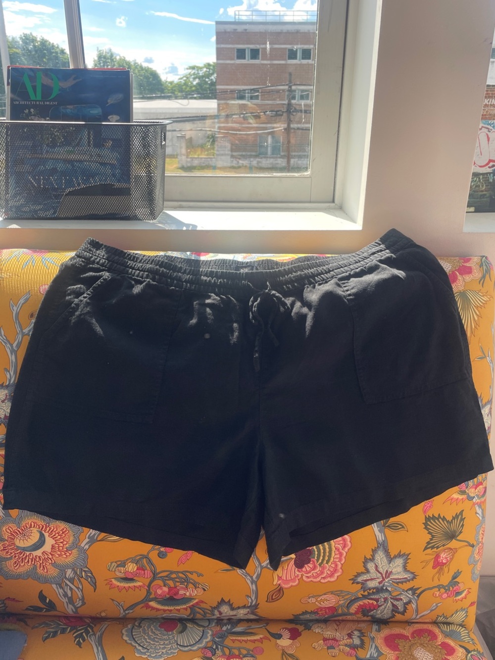 Women's Black J Crew Linen Shorts